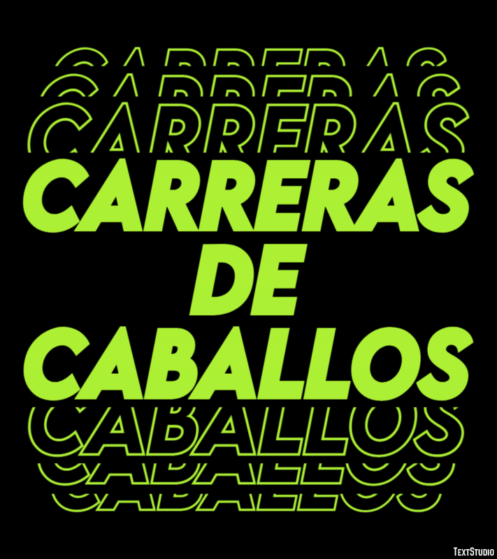 Carreras de caballos Efecto de texto