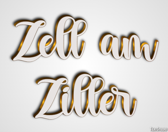 Zell am Ziller Effetto testo
