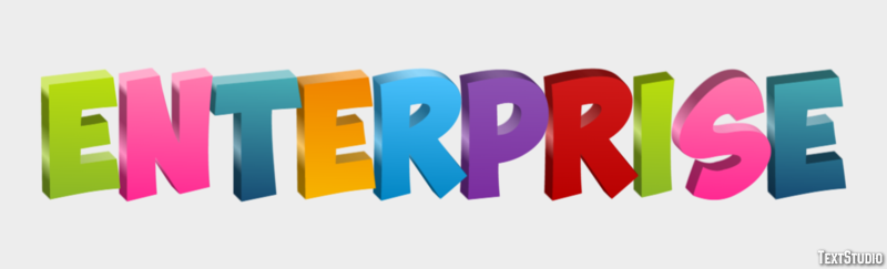 Enterprise Text effect