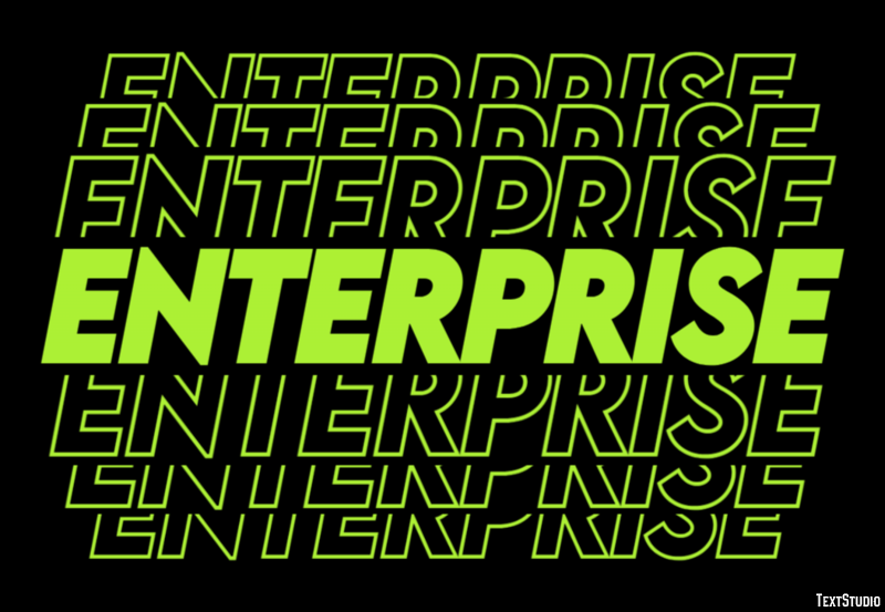 Enterprise Text Effect