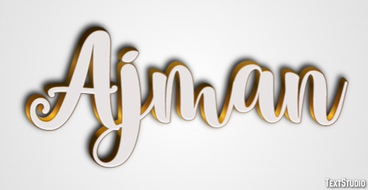 Ajman Text effect