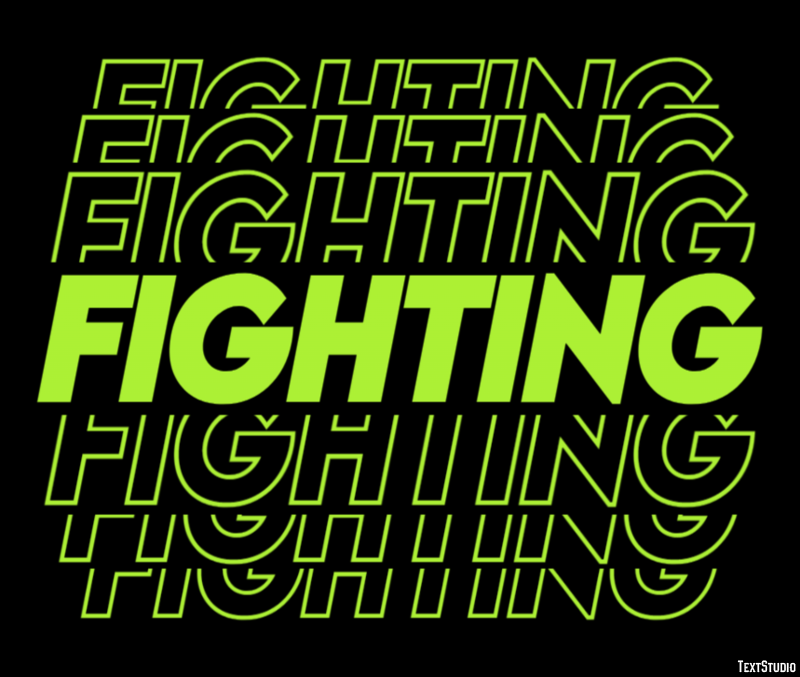 Fighting Tekst effect