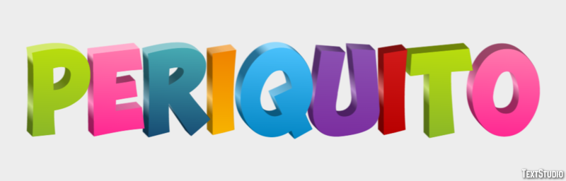 Periquito Efecto de Texto