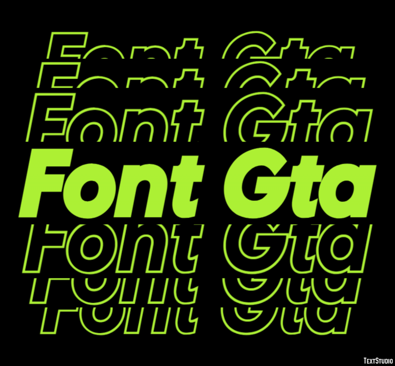 Font Gta Text Effect