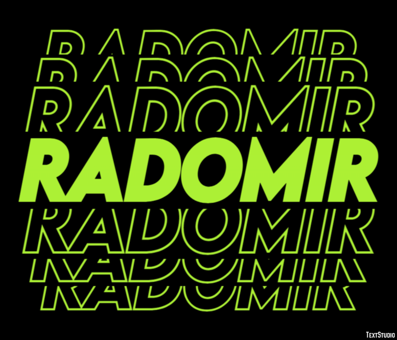 Radomir Efekt tekstowy
