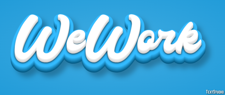 WeWork Text effect