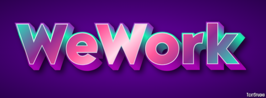 WeWork Efeito de texto