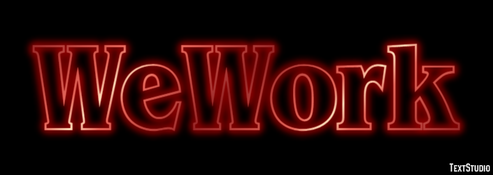 WeWork Text effect