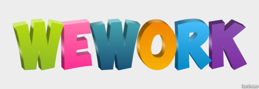 WeWork Text effect