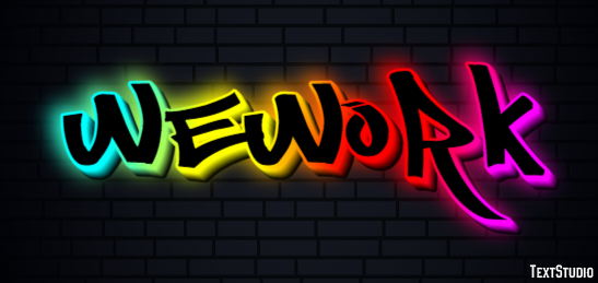 WeWork Text effect