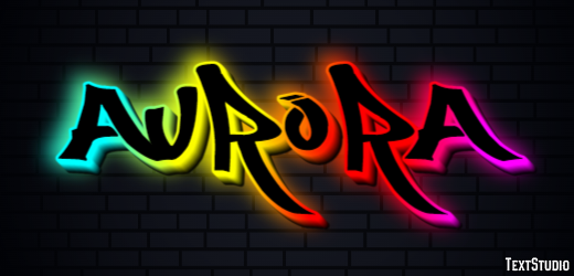 Aurora Эффект текста