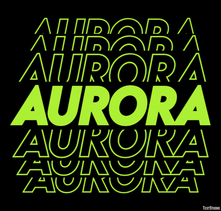 Aurora Efekt tekstowy