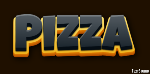 Pizza Текстовый эффект