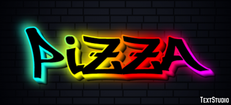 Pizza Текстовый эффект