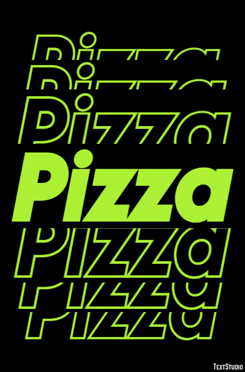 Pizza Текстовый эффект