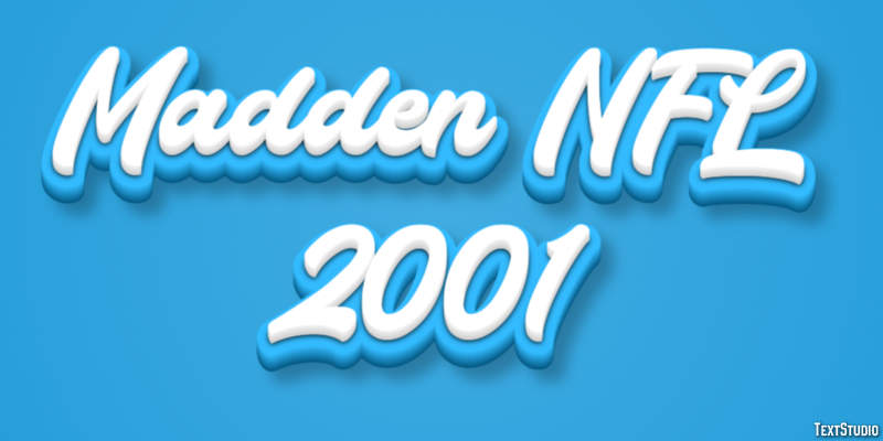 Madden NFL 2001 Эффект текста