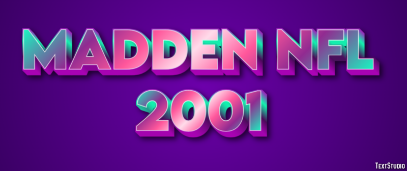 Madden NFL 2001 Эффект текста