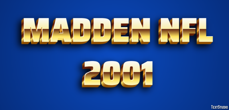 Madden NFL 2001 Эффект текста