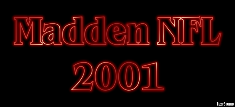 Madden NFL 2001 Эффект текста