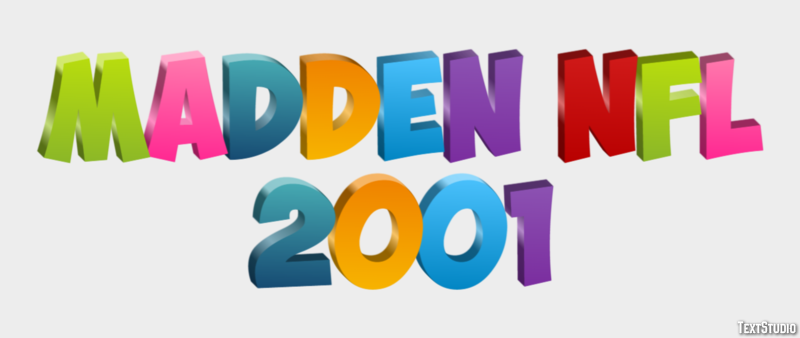 Madden NFL 2001 Эффект текста