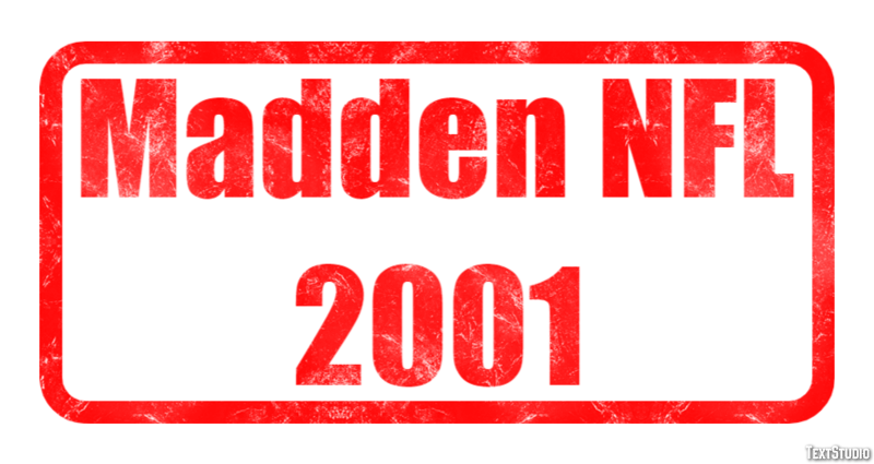 Madden NFL 2001 Эффект текста