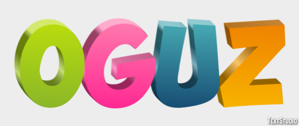 Oğuz Efecto de Texto