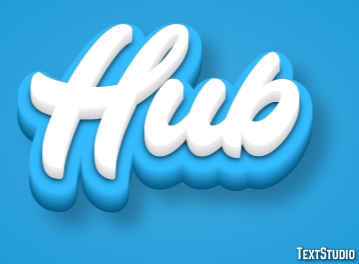 Hub Tekst Effect
