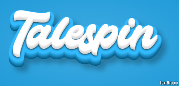 Talespin Efeito de texto