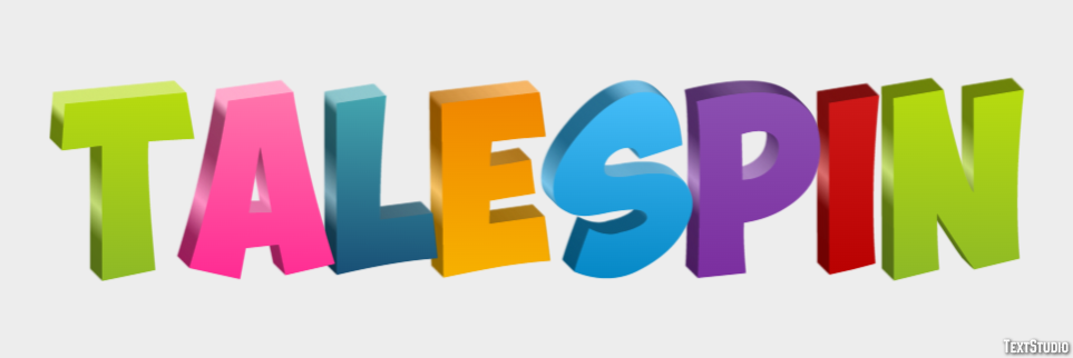 Talespin Efecto de Texto
