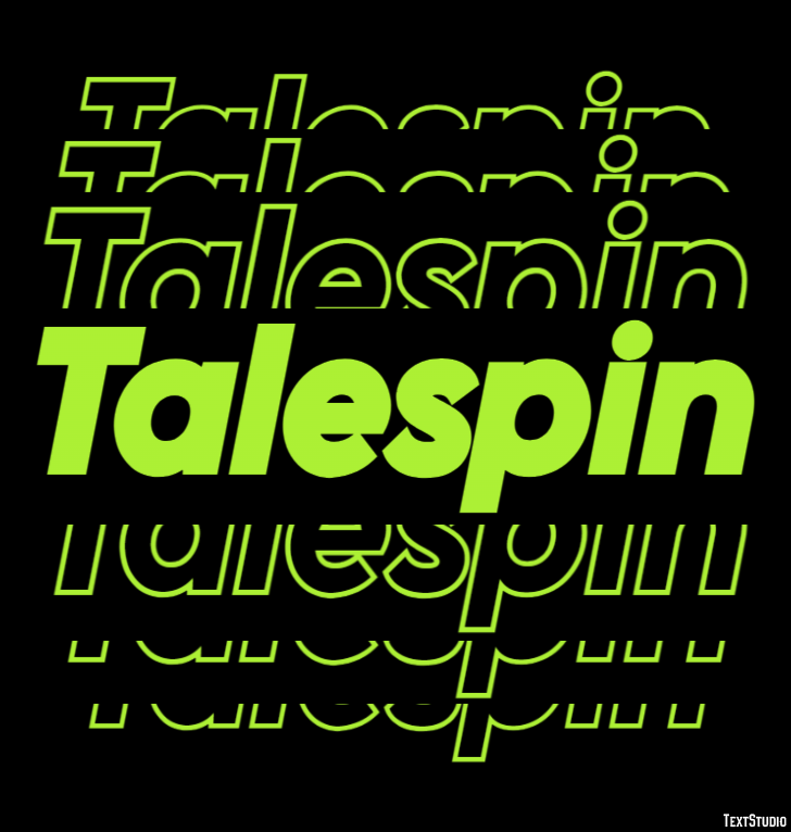 Talespin Efecto de Texto