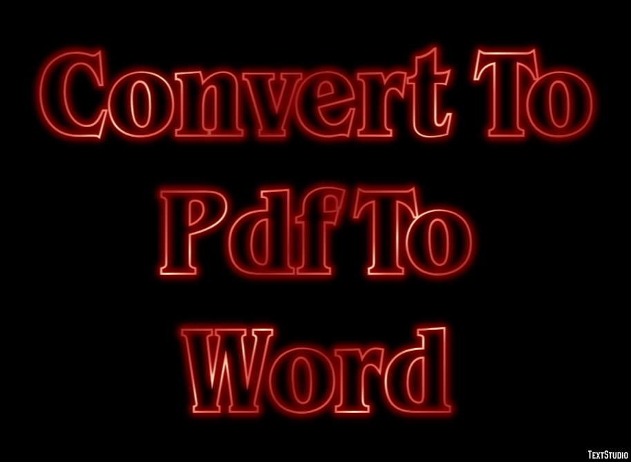 Convert To Pdf To Word Efekt tekstowy
