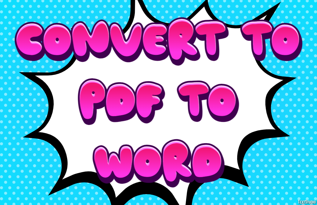 Convert To Pdf To Word Efekt tekstowy