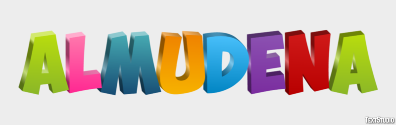 Almudena Efecto de texto