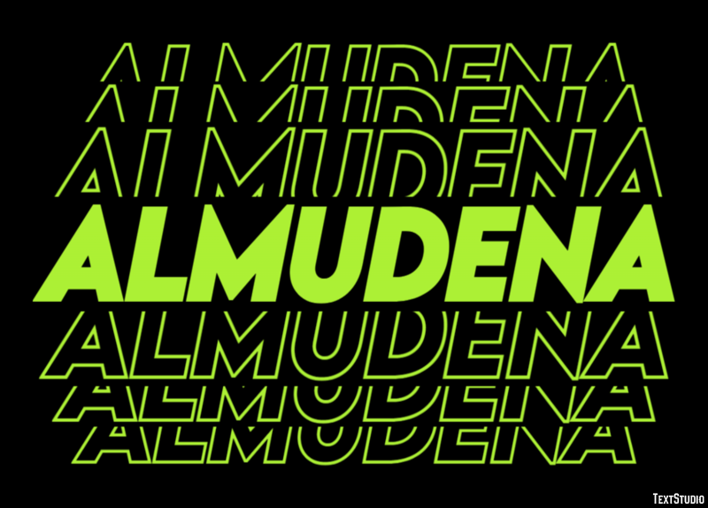 Almudena Efecto de texto
