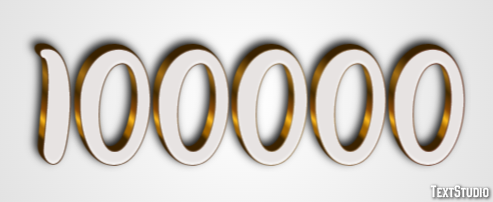 100000 Tekst Effect