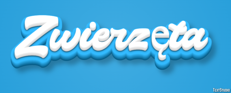 Zwierzęta Efekt tekstowy