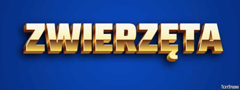 Zwierzęta Efekt tekstowy