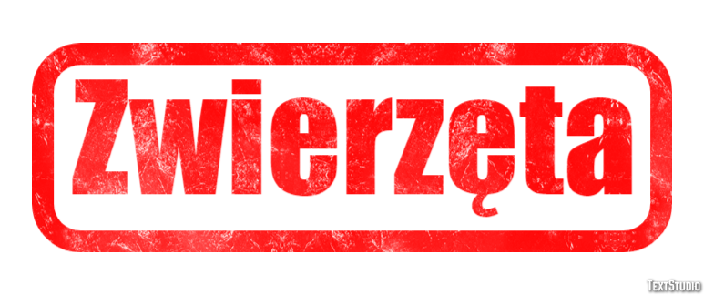 Zwierzęta Efekt tekstowy