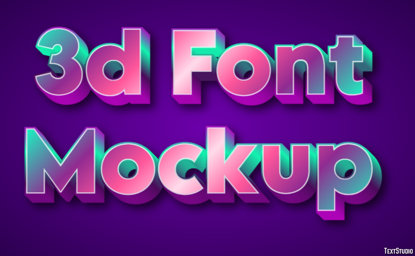 3d Font Mockup Text Effect