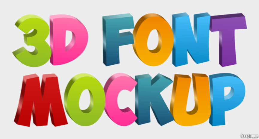3d Font Mockup Text Effect