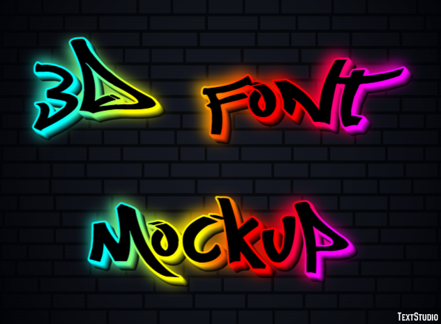 3d Font Mockup Text Effect