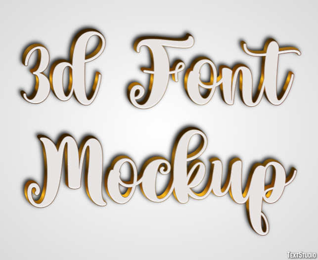 3d Font Mockup Text Effect