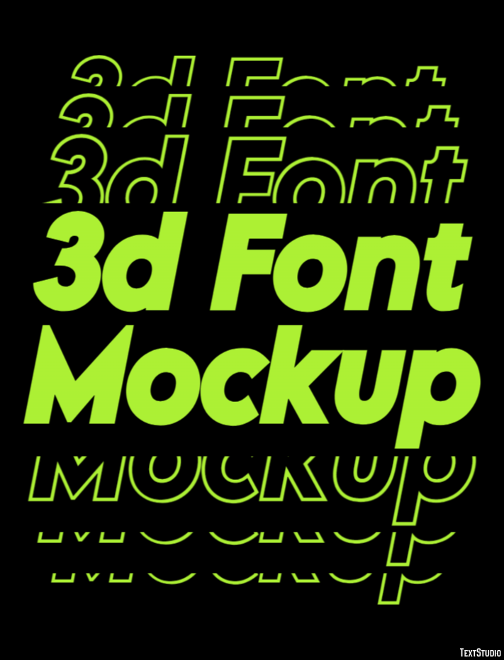 3d Font Mockup Text Effect