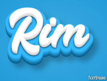 Rim Efecto de texto