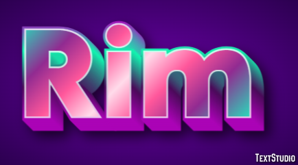 Rim Efecto de texto