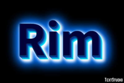 Rim Efecto de texto