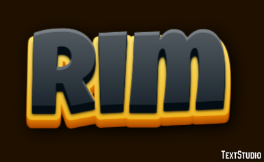 Rim Efecto de texto