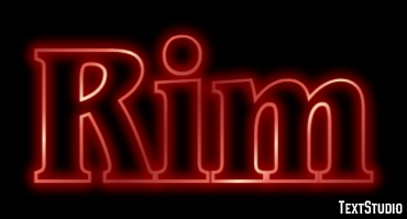 Rim Efecto de Texto