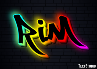 Rim Efecto de texto