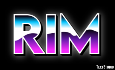 Rim Efecto de Texto